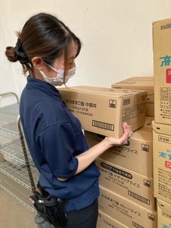 備蓄品の入れ替え作業をしました！