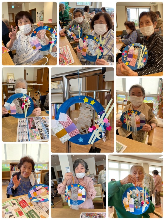 七夕リースを作る・・・♪