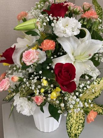 白寿のお祝い、立派なお花♪