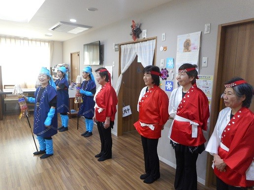 傘踊りと銭太鼓