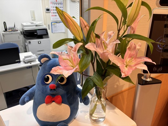 お花のある受付(^^♪