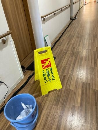 排水管の清掃を行いました