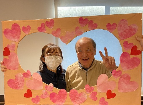 2月レクの写真、職員と！！