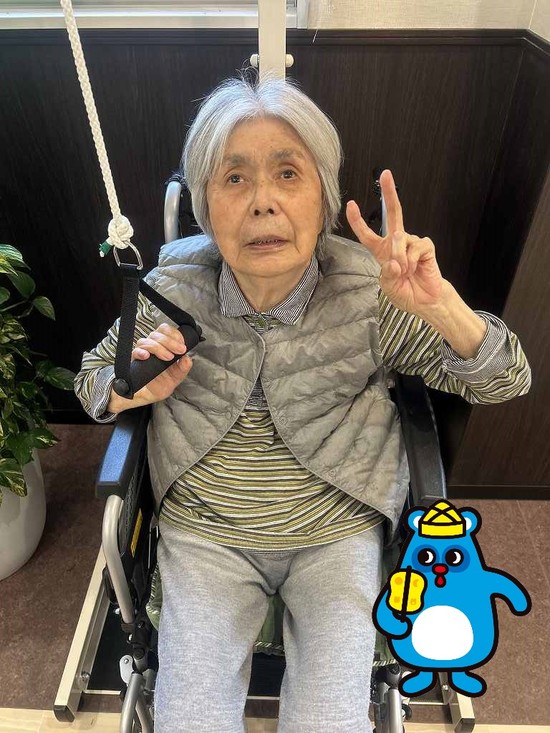 朝から体操(^_-)