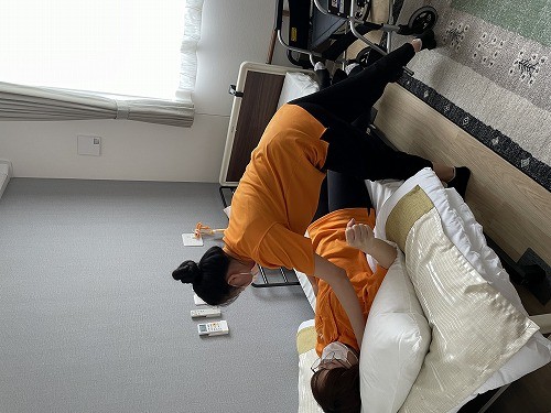 車いす移乗の練習！