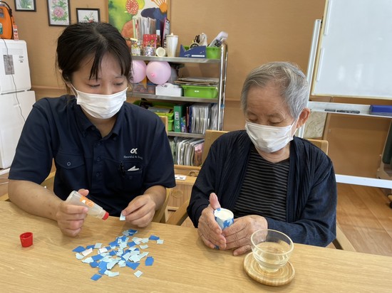 デイサービスの創作活動