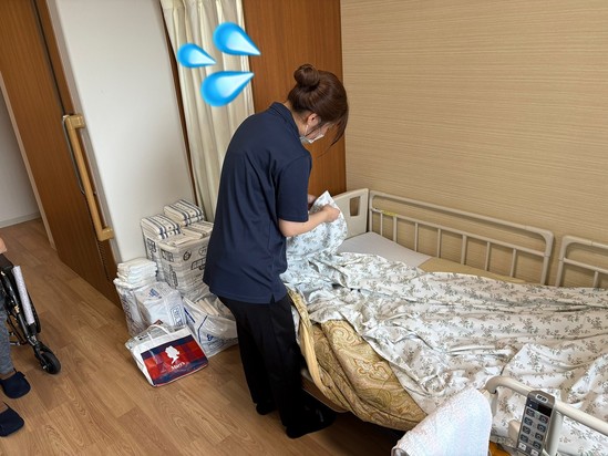 シーツ交換＼(^o^)／