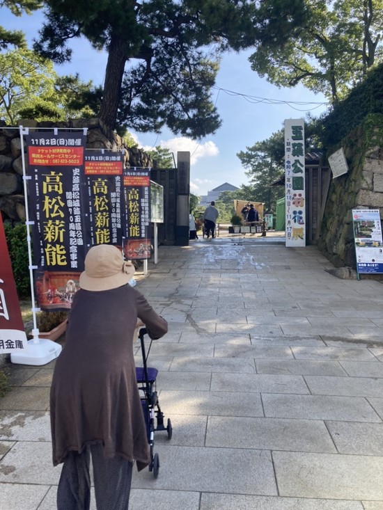 玉藻公園の菊花展へお散歩しました。