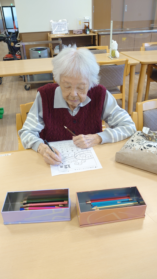 １２月カレンダー塗り絵