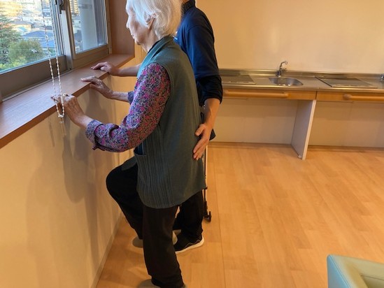 訪問看護でのリハビリ中