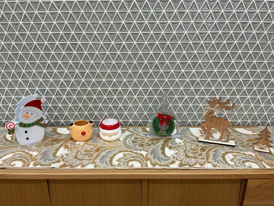 4階の談話室もクリスマスムードになりました！