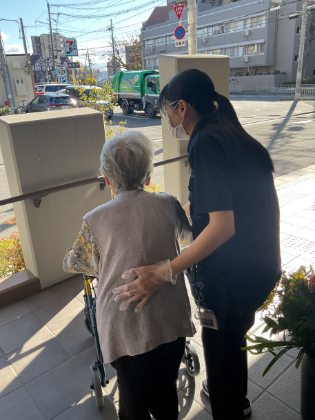 元気に歩行練習