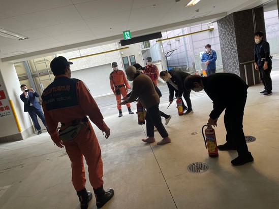 消防訓練は定期的に・・・