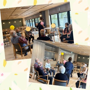 朝から白熱！風船バレーで大盛り上がり