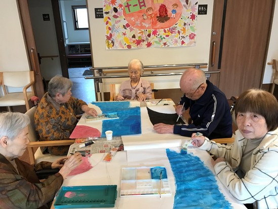 ★デイサービス★　12月の壁紙製作