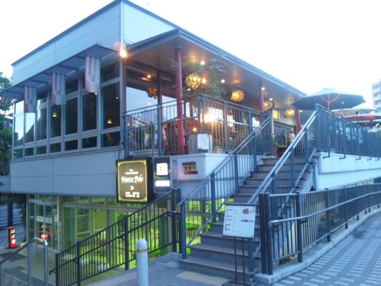 南洲橋付近…。