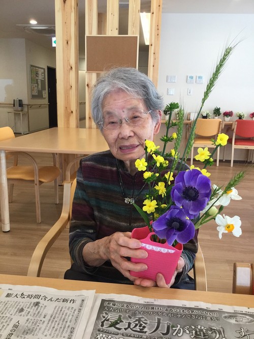 フラワーアレンジメント完成！