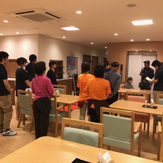 消防避難訓練。