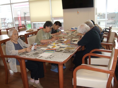 暑中見舞いハガキ作り♪①