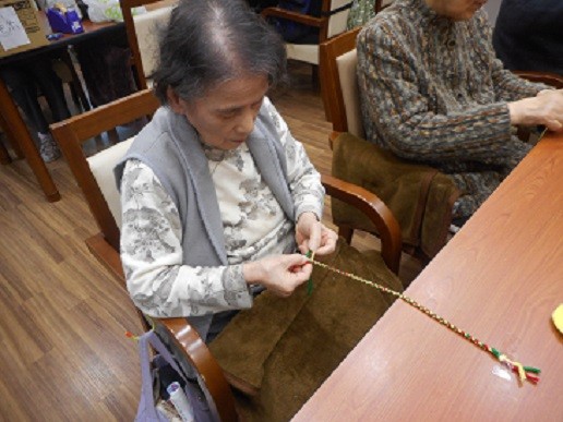 コサージュ作り