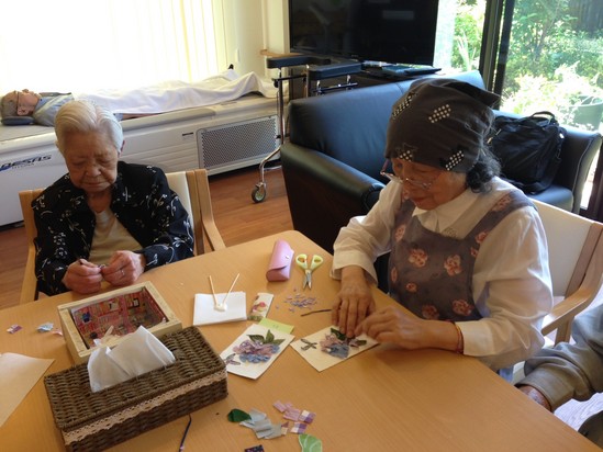 今日も布アートをしました～～～