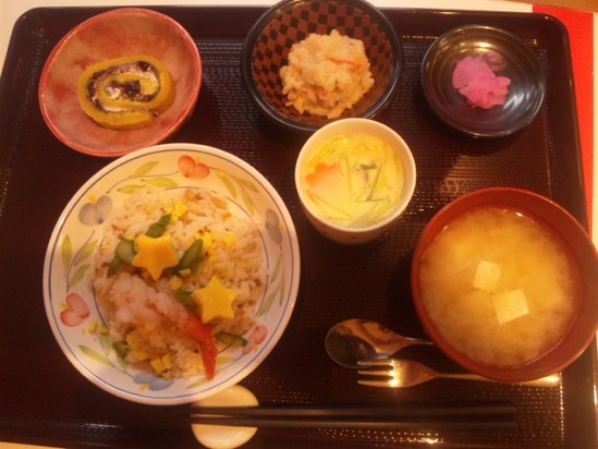 七夕の日の夕食。