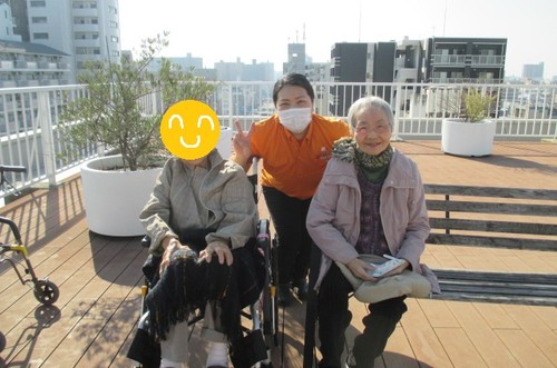 屋上の女子会♪