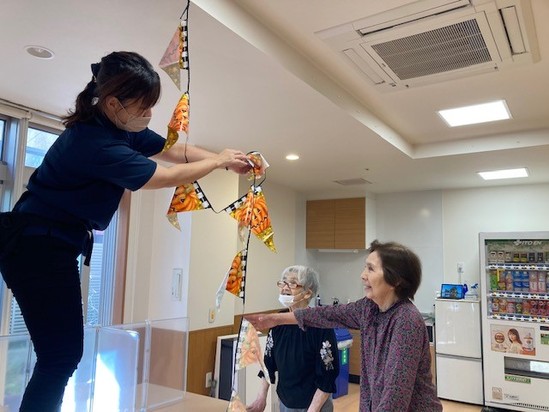 ハロウィンの飾り付け